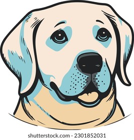 a dog lovely blue eyes fat vector logo vector art