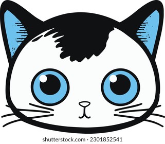 a dog lovely blue eyes  vector logo vector art