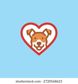 Diseño de Vector plano de icono de amante de perro.
