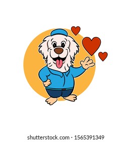 dog lover love funny cute design vector