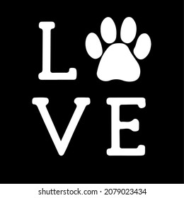 Dog Lover Paw Vector Design