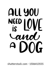 DOG LOVER PET LOVER QUOTE HANDLETTERING DESIGN