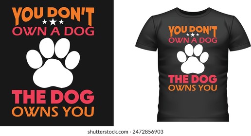 Dog lover T-Shirt Design print ready file