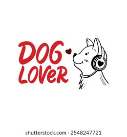 Dog lover typography vector illustration