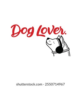 Dog lover vector illustration icon