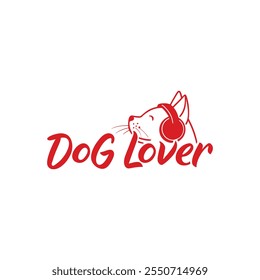 Dog lover vector illustration icon