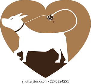 Dog Lover Vector Logo Template. Vector silhouette of people with dog on a white background. Vector logo illustration.