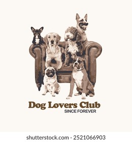 Gráfico de Vector de Dog Lovers Club