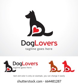 Dog Lovers Logo Template Design Vector, Emblem, Design Concept, Creative Symbol, Icon