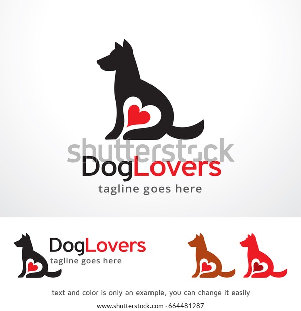 Dog Lovers Logo Template Design Vector Stock Vector Royalty Free