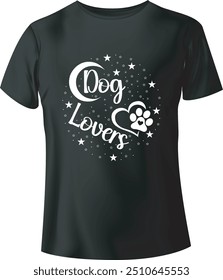 Dog Lovers Typography T-Shirt Design