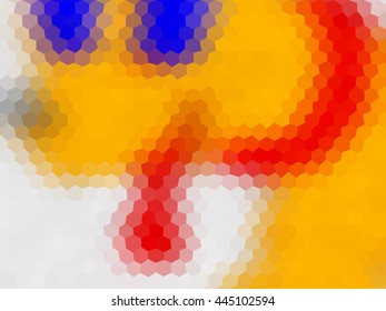 Dog low poly hexagon style vector mosaic background