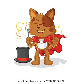 the dog magician illustration. character vector