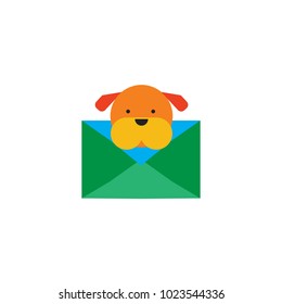 Dog Mail Logo Icon Design
