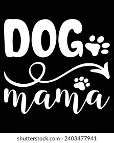 Dog mama - EPS file for cutting machine. You can edit and print this vector art with EPS editor.