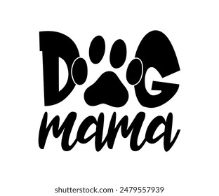 Mamá de perro, mamá de perro Groovy, mamá de mascota mamá de piel Lindo perro cita archivos cortados, Citas de perro divertido Diseños