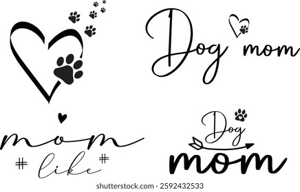 Dog mama mother's day unique t shirt bundle. Mothers Day typography t shirt quotes vector Bundle, Happy Mother's