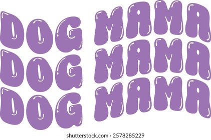  Dog mama Retro Mother's Day t shirt Design
