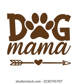 CÃO mama T shirt Design Vetor