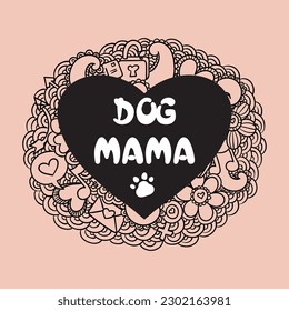 Dog Mama Dog T-shirt Design