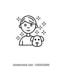 Dog man icon. Element of no government organisation icon