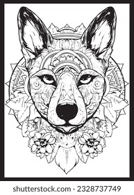 Dog Mandala Coloring Pages .