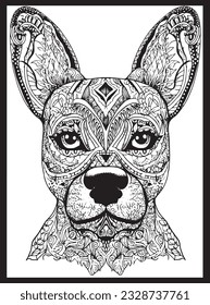 Dog Mandala Coloring Pages .