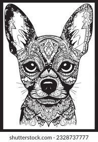 Dog Mandala Coloring Pages .
