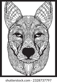 Dog Mandala Coloring Pages .