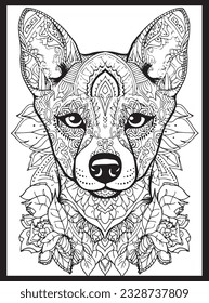 Dog Mandala Coloring Pages .