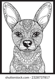 Dog Mandala Coloring Pages .