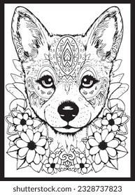 Dog Mandala Coloring Pages .