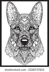 Dog Mandala Coloring Pages .