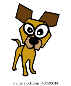 dog mascot character funny vector illustration design