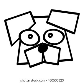 dog mascot character funny vector illustration design