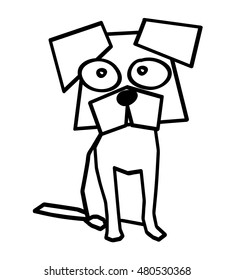 dog mascot character funny vector illustration design