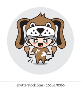 Imagen de actividad de personajes lindos de mascota de perro