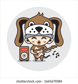 Dog mascot cute characters activity illustration