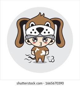 Dog mascot cute characters activity illustration