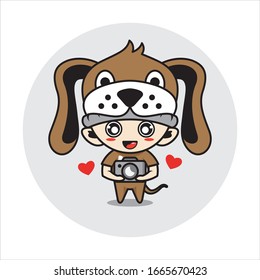 Imagen de actividad de personajes lindos de mascota de perro