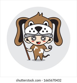 Dog mascot cute characters activity illustration