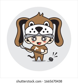 Dog mascot cute characters activity illustration