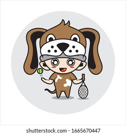 Dog mascot cute characters activity illustration