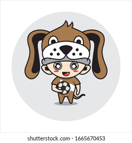 Dog mascot cute characters activity illustration