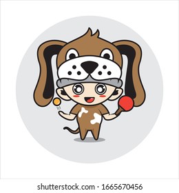 Dog mascot cute characters activity illustration