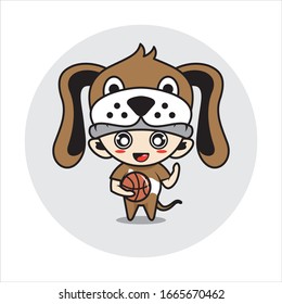 Dog mascot cute characters activity illustration