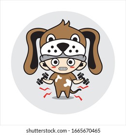 Dog mascot cute characters activity illustration