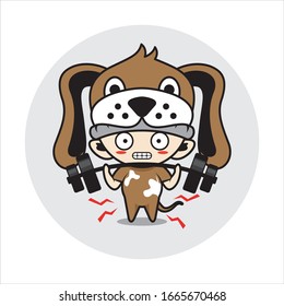 Dog mascot cute characters activity illustration