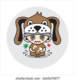 Dog mascot cute characters activity illustration