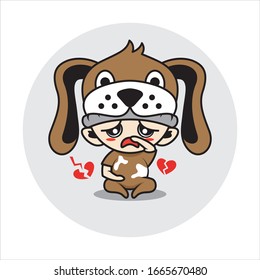 Dog mascot cute characters activity illustration